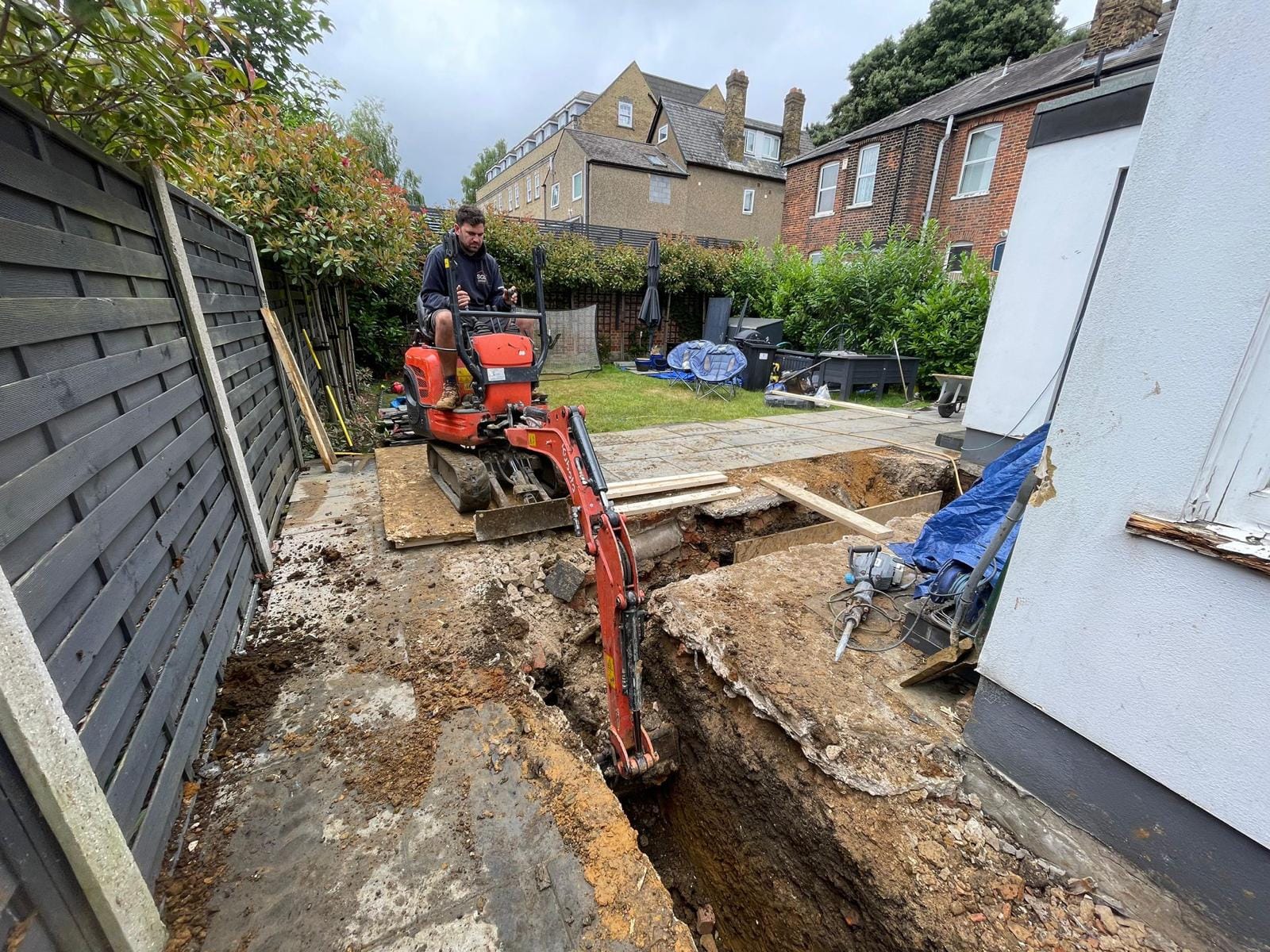 Extension groundworks in progress